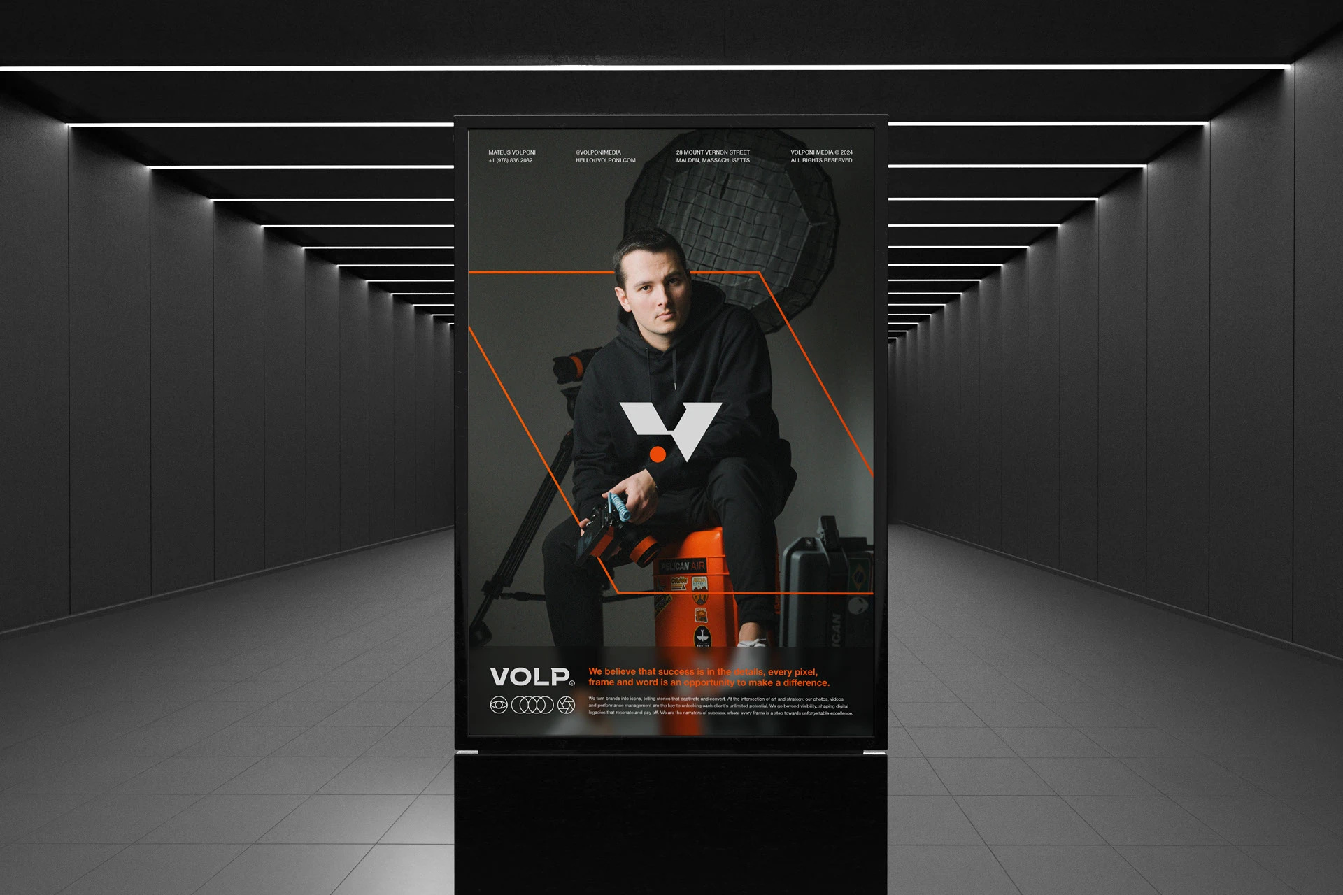 Volponi Media Brand Identity Design