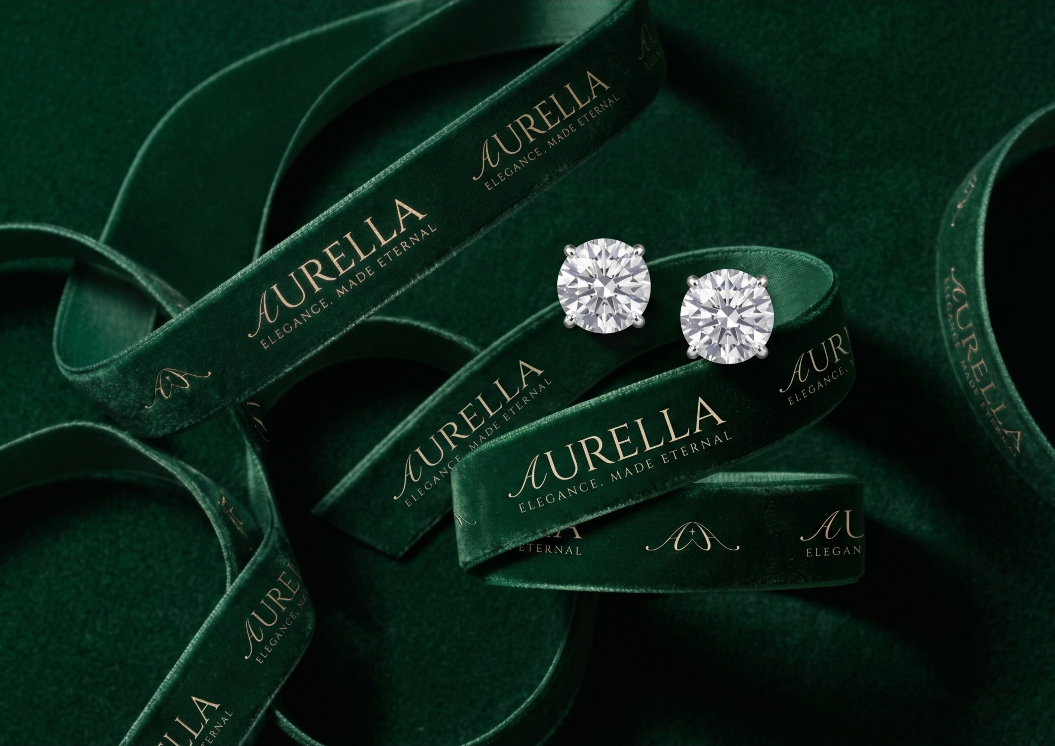 Aurella — Monogram & Brand Identity Design branding design graphic design jewellery design logo monogram visual identity