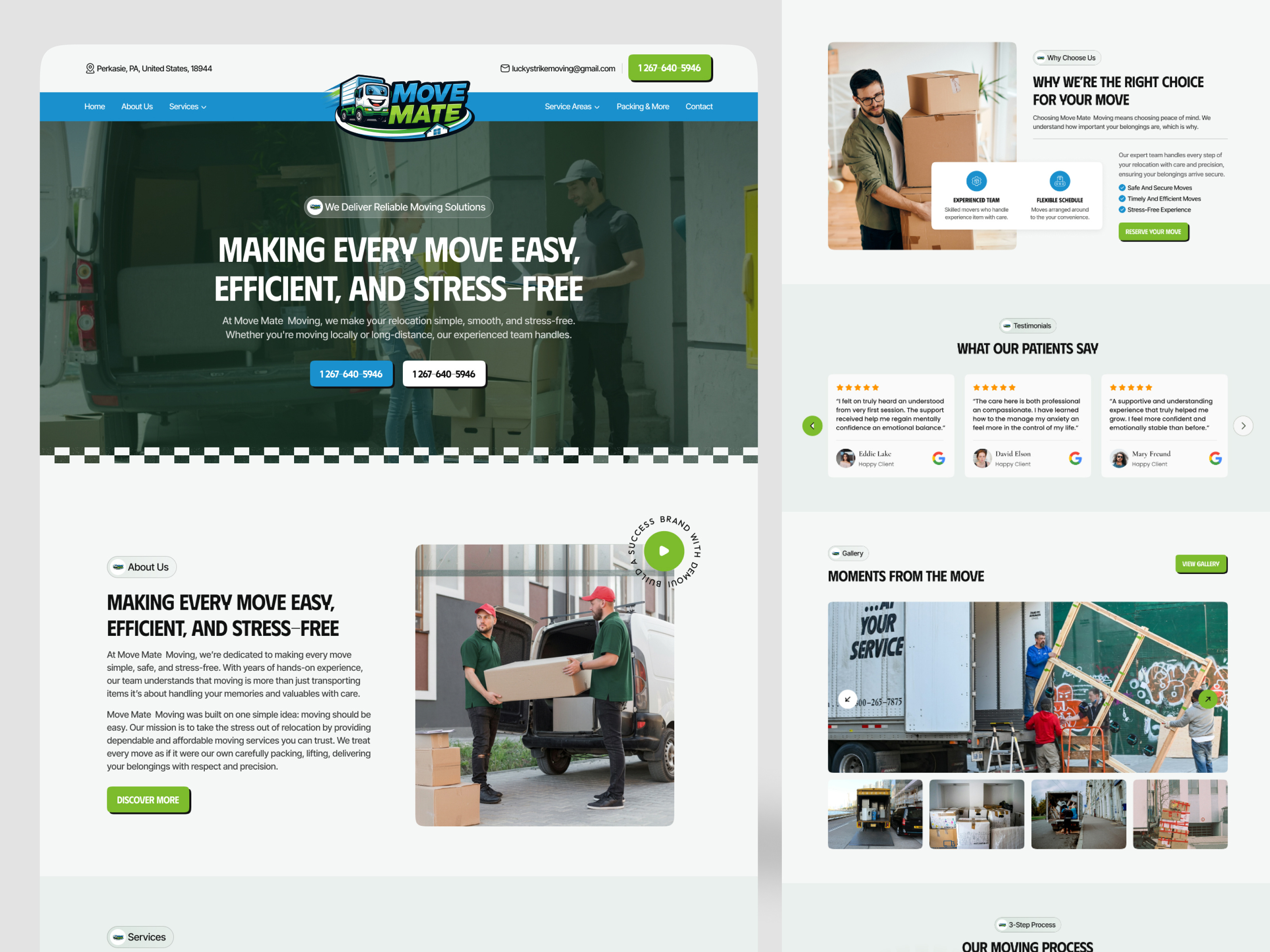 Example of Moving Company Website Design