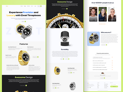 ZWAT website design branding graphic design newdesign ui uidesign uiux watches