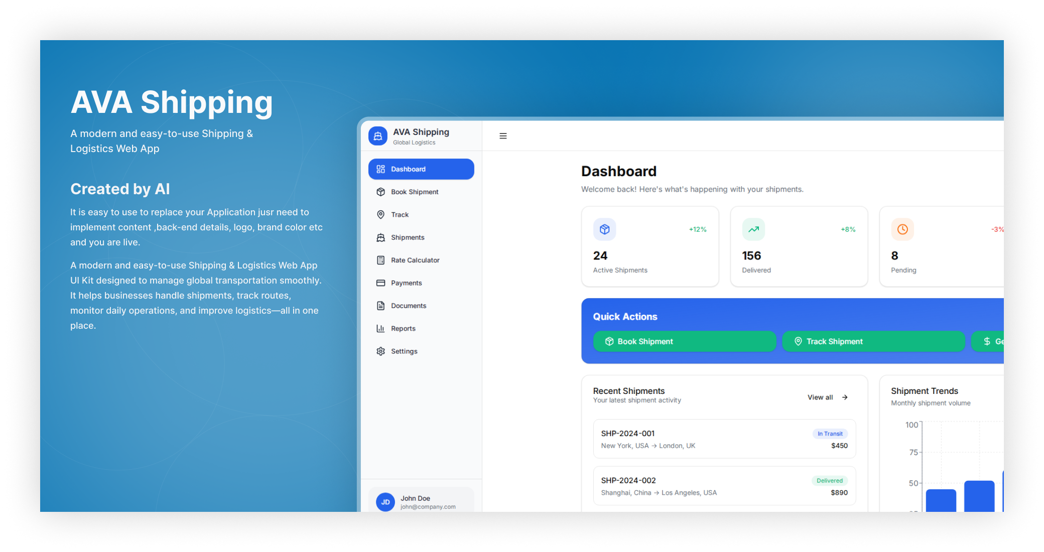 Web App account ai application branding creative dashboard design dribbble figma login responsive shipping shopping transport ui ui element ux web application website