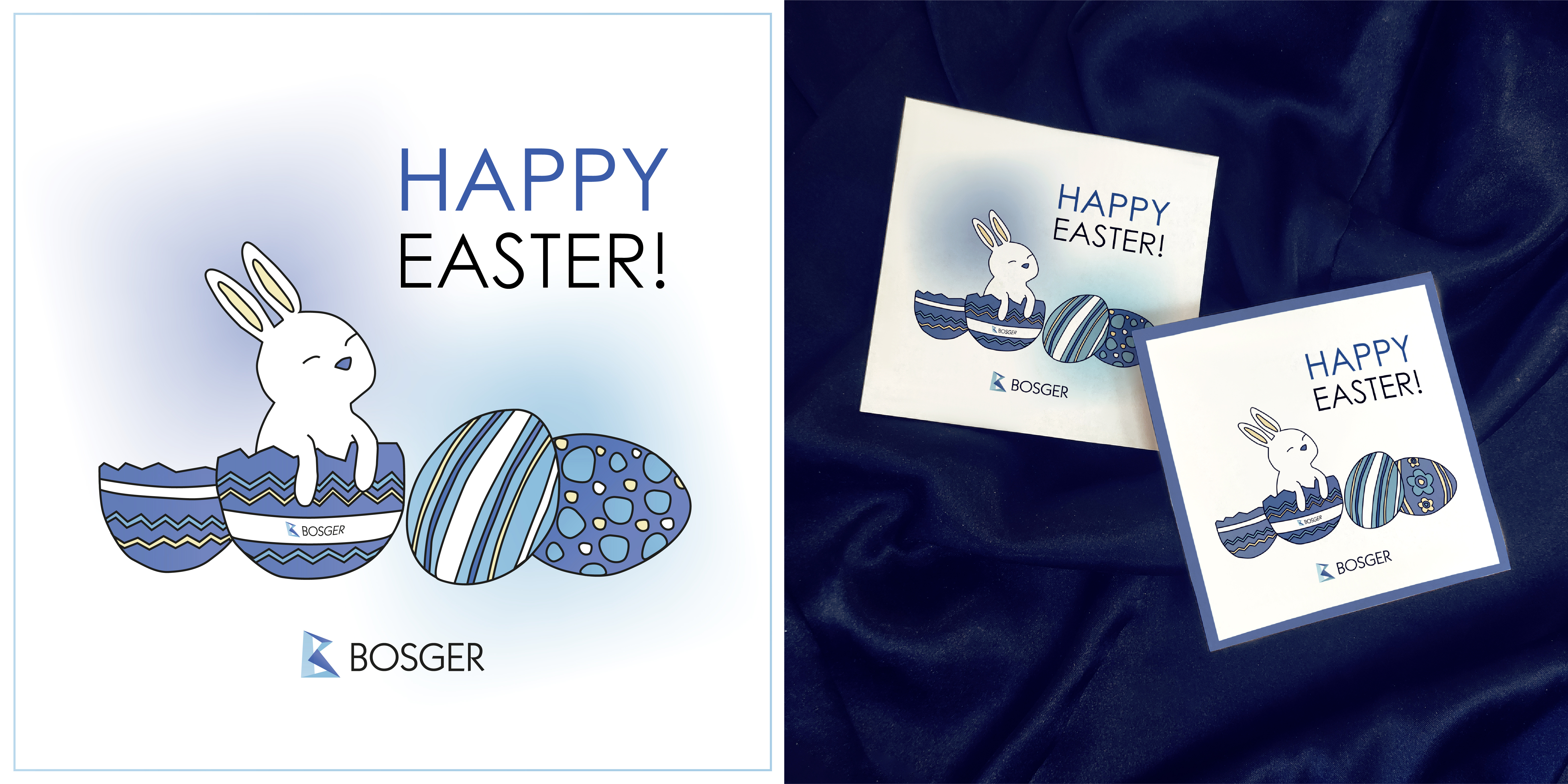 Corporate branding Easter postcard branding design graphic design illustration postcard typography vector