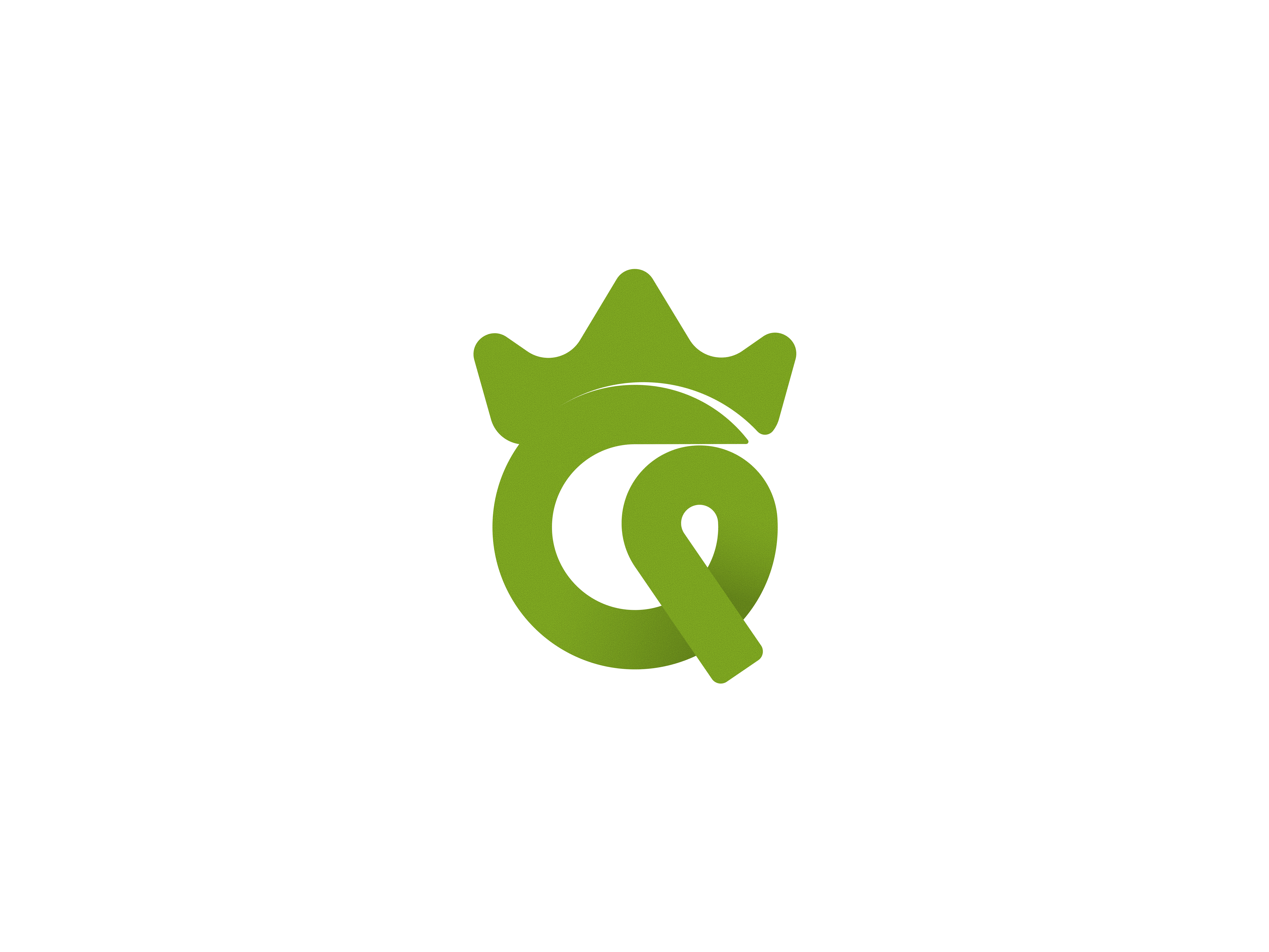 Modern Q Crown Logo Design