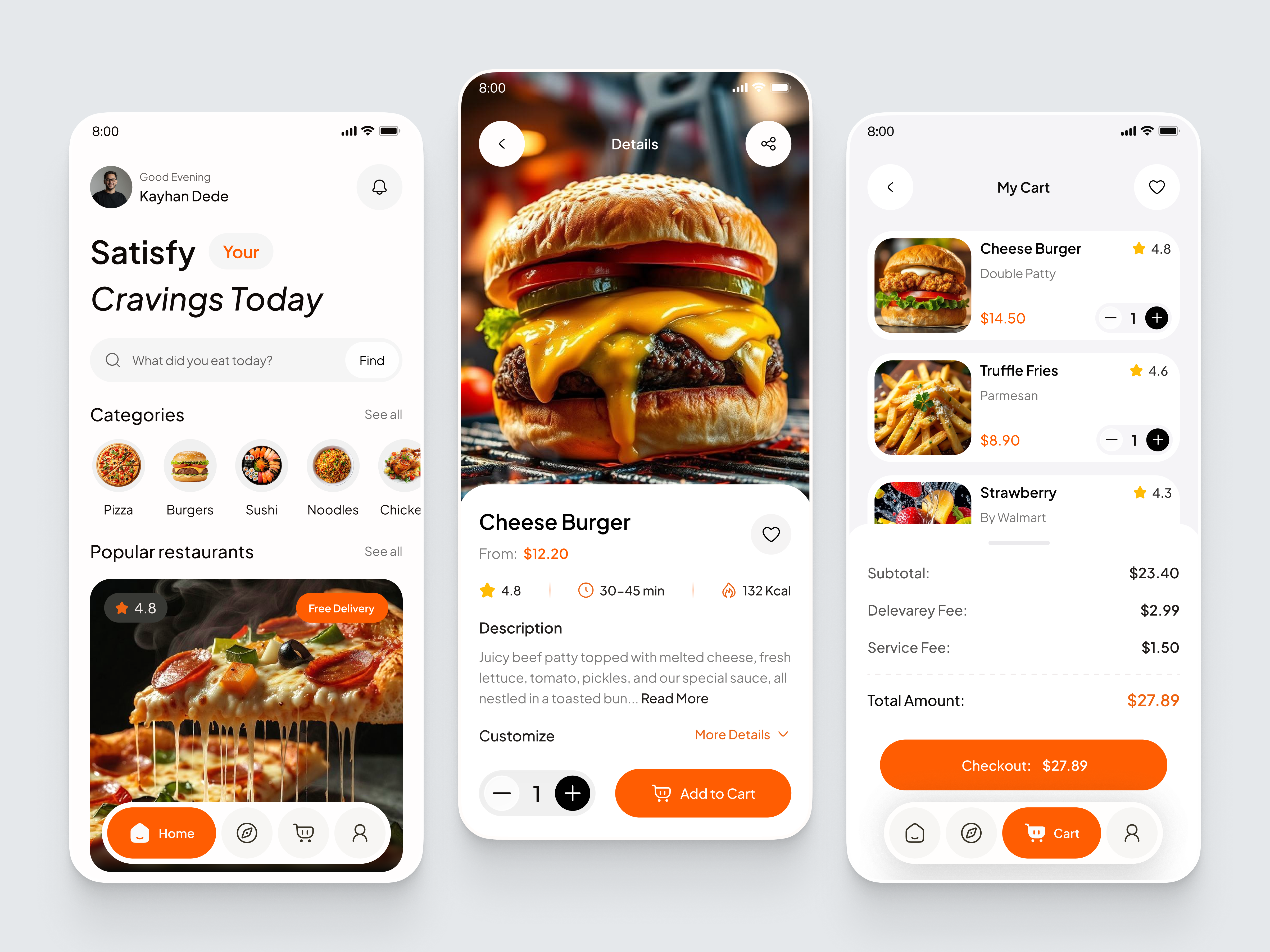 Food Delivery App app delivery delivery app design fast food food food and drink food app food delivery app mobile mobile app online order ordering restaurant service ui ui design ui ux ux
