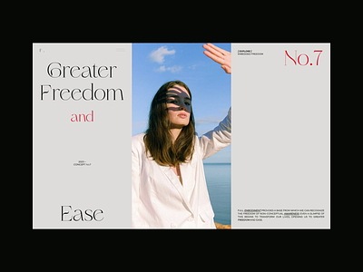 Freedom 07/23 animation concept creative editorial interaction layout design photography typography website