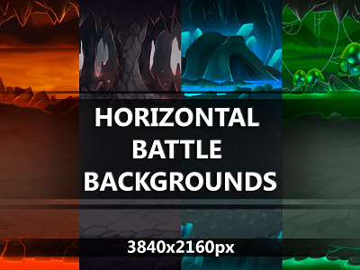 Cave Horizontal RPG Battle Backgrounds 2d art asset assets background backgrounds battleground battlegrounds cave craftpix fantasy game assets gamedev illustration indie indie game location mmo mmorpg rpg