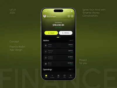 Finance Wallet App app app design digital wallet finance finance wallet fintech mobile app personal wallet app wallet wallet app wallet app design wallet application