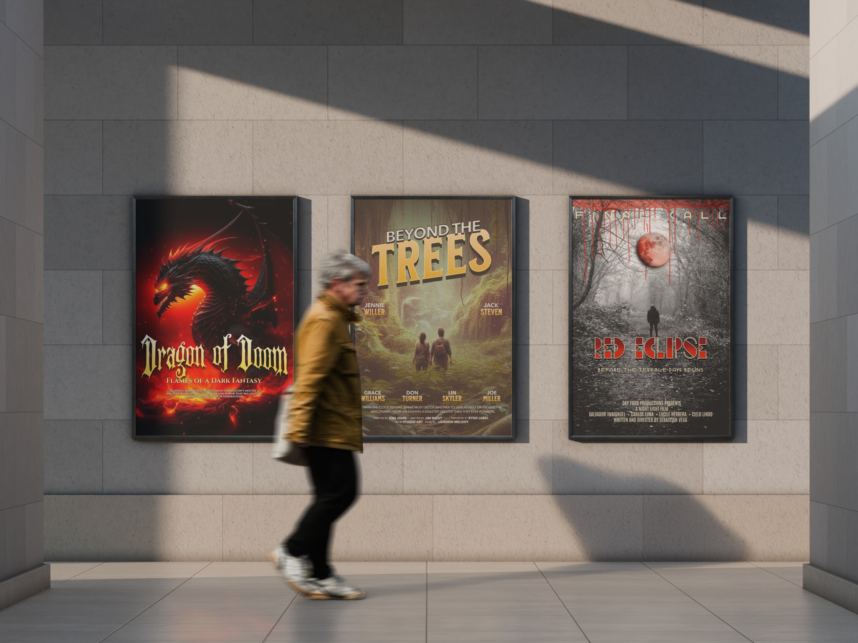 Cinematic Film Poster Series cinema cinematic cinematography design fantasy film film mockups film poster film poster mockups graphic design mockup movie movie mockup movie poster poster poster design poster mockup series series pitch thriller