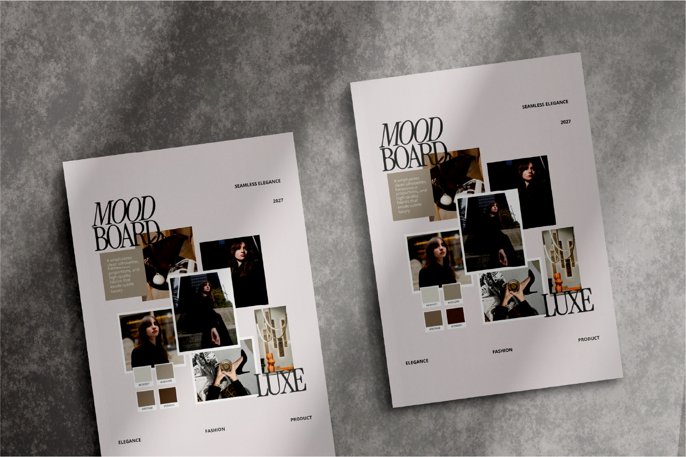 Seamless Elegance | Moodboard Design 3d aesthetic animation brand board brand moodboard branding color palatte design fashion fashion mood board graphic design logo luxury mood board moodboard design subtle tone tone typography ui vector