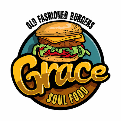 Burgers Logo branding burger cartoon character cheese design fastfood fnb food fun icon logo mascot vector