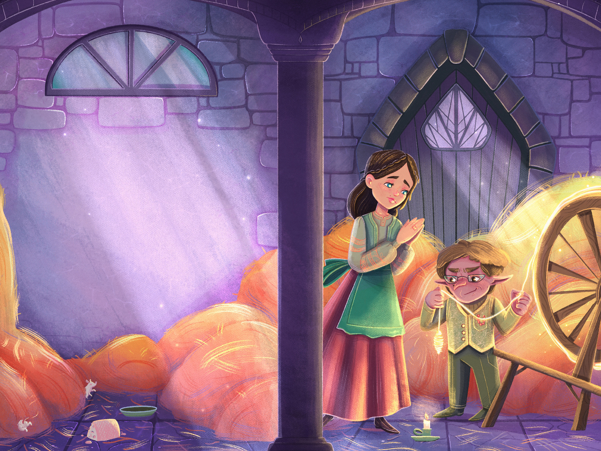 Rumpelstiltskin, fairytale illustration character design children illustration classic tale fairy magic grimm fairytale illustration kid art