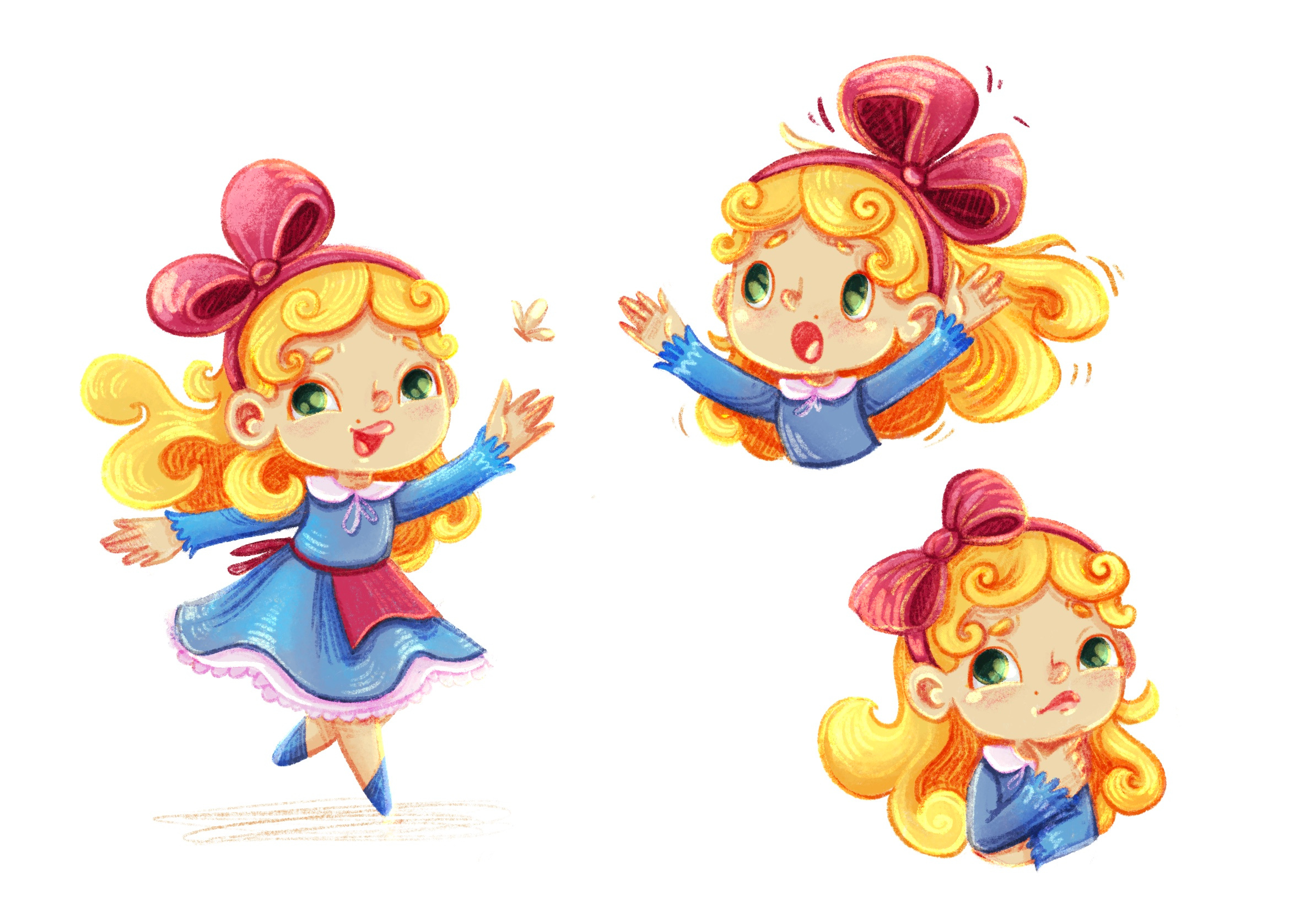 Goldilocks and the Three Bears character design character design children illustration goldilocks goldilocks and the three bear illustration kid art procreate whimsical