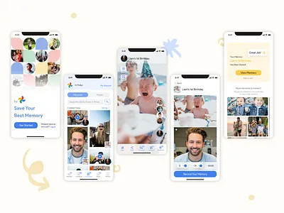 Memory Mobile App application design google photo ios ios app mobile app mobile design photo app ui