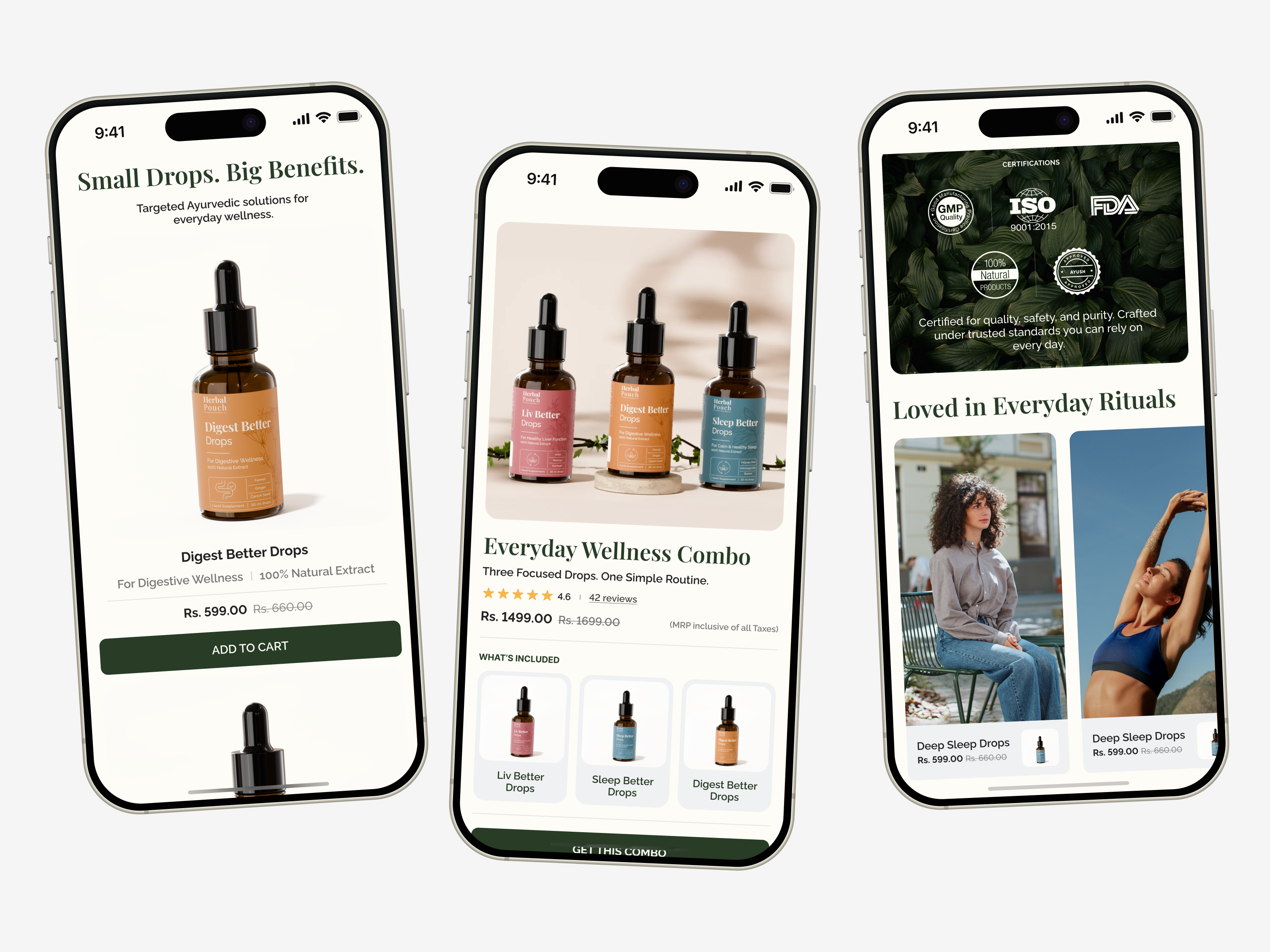Herbal Pouch || Mobile UI design 3d cross platform design device mockup landing page mobile first mobile first design mobile ui mockups modern ui product card responsive responsive layout responsive ui ui ux webdevelopment website