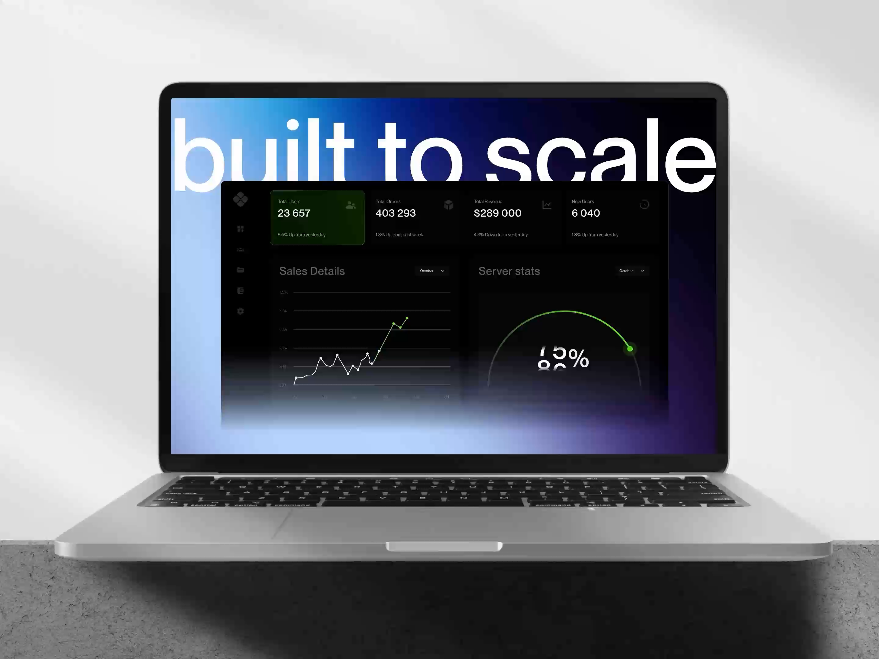 SaaS MVP Design — Data Dashboard UI Concept