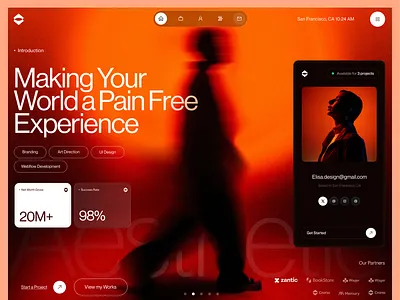 UI/UX Design for Design Portfolio Website 3d animation branding design figma graphic design illustration logo motion graphics typography ui ux vector