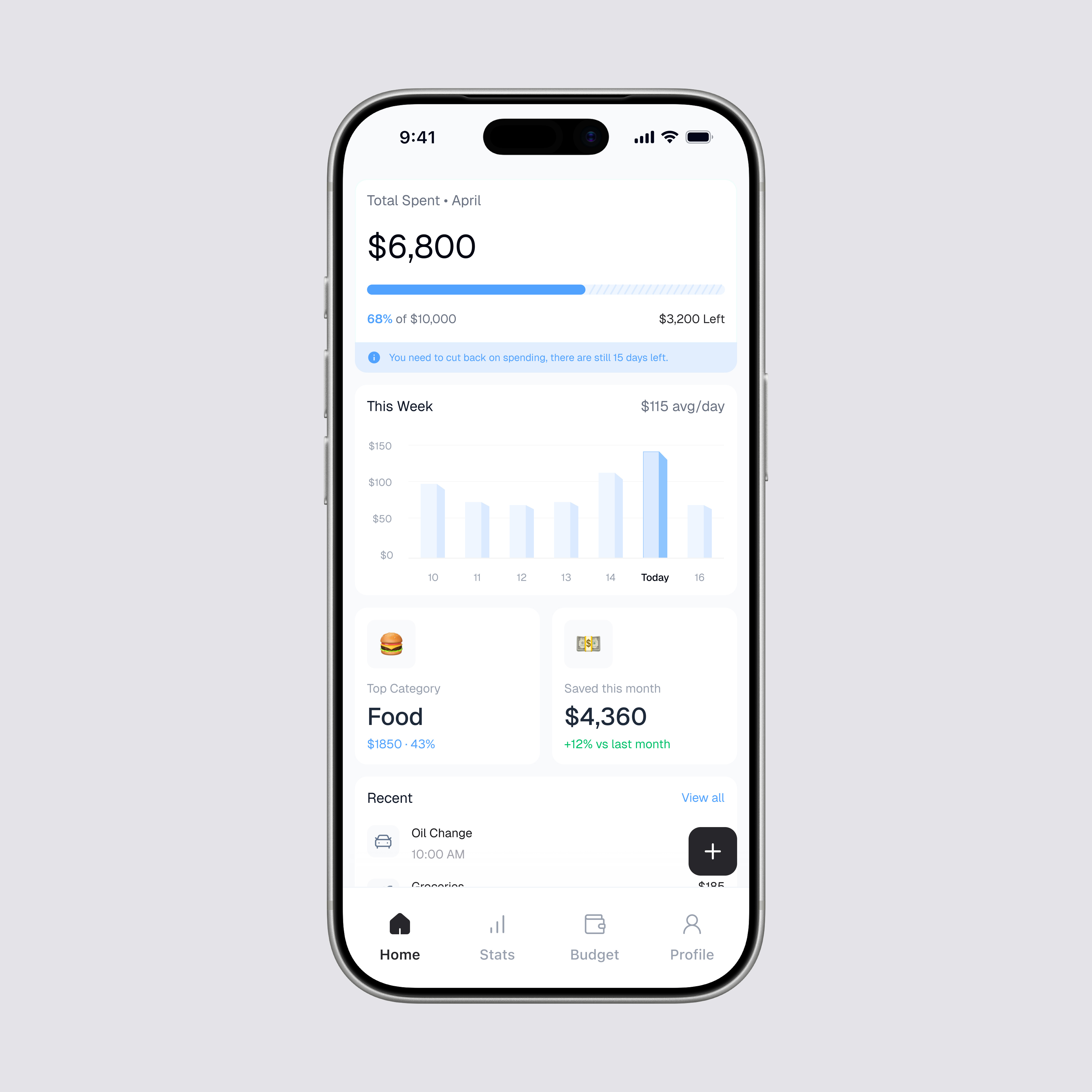 Expense Tracker budget expense tracker figma save track ui
