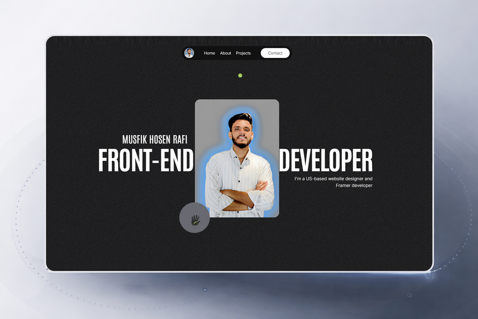 Web Portfolio UI – Motion & Framer Development darkmode delcoit framer frontend landingpage motionui protfulio ui uiux webdesign website protfulio website template