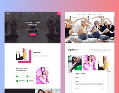 Yoga Class Website Fitness figma fitness graphic design landingpage vector webdesign yoga