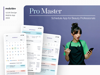 ProMaster App beauty mobile app research ui ux