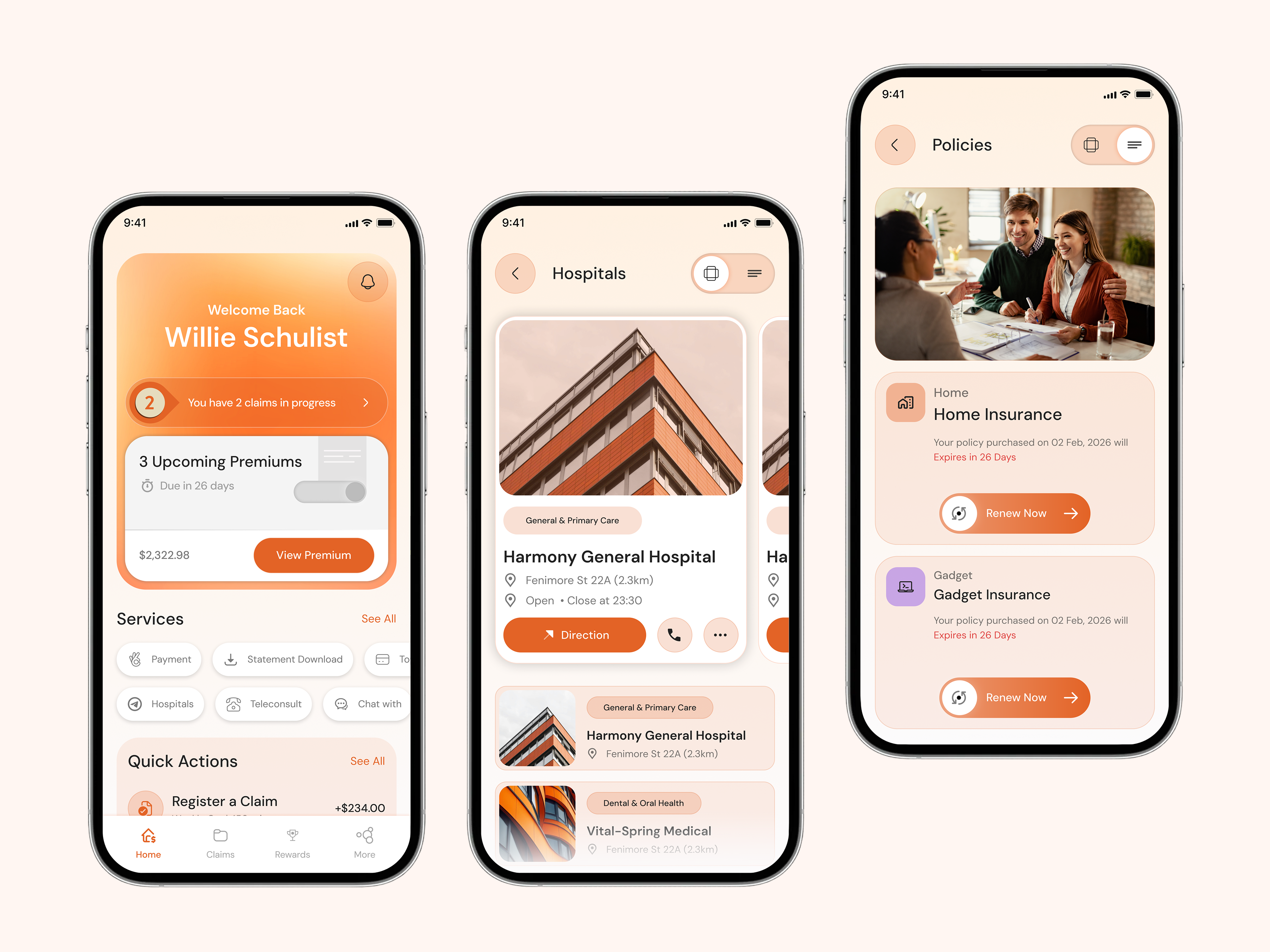 Insurance Mobile App UI/UX Design appdesign fintech insurance insuranceapp insurtech mobileappdesign productdesign uiuxdesign
