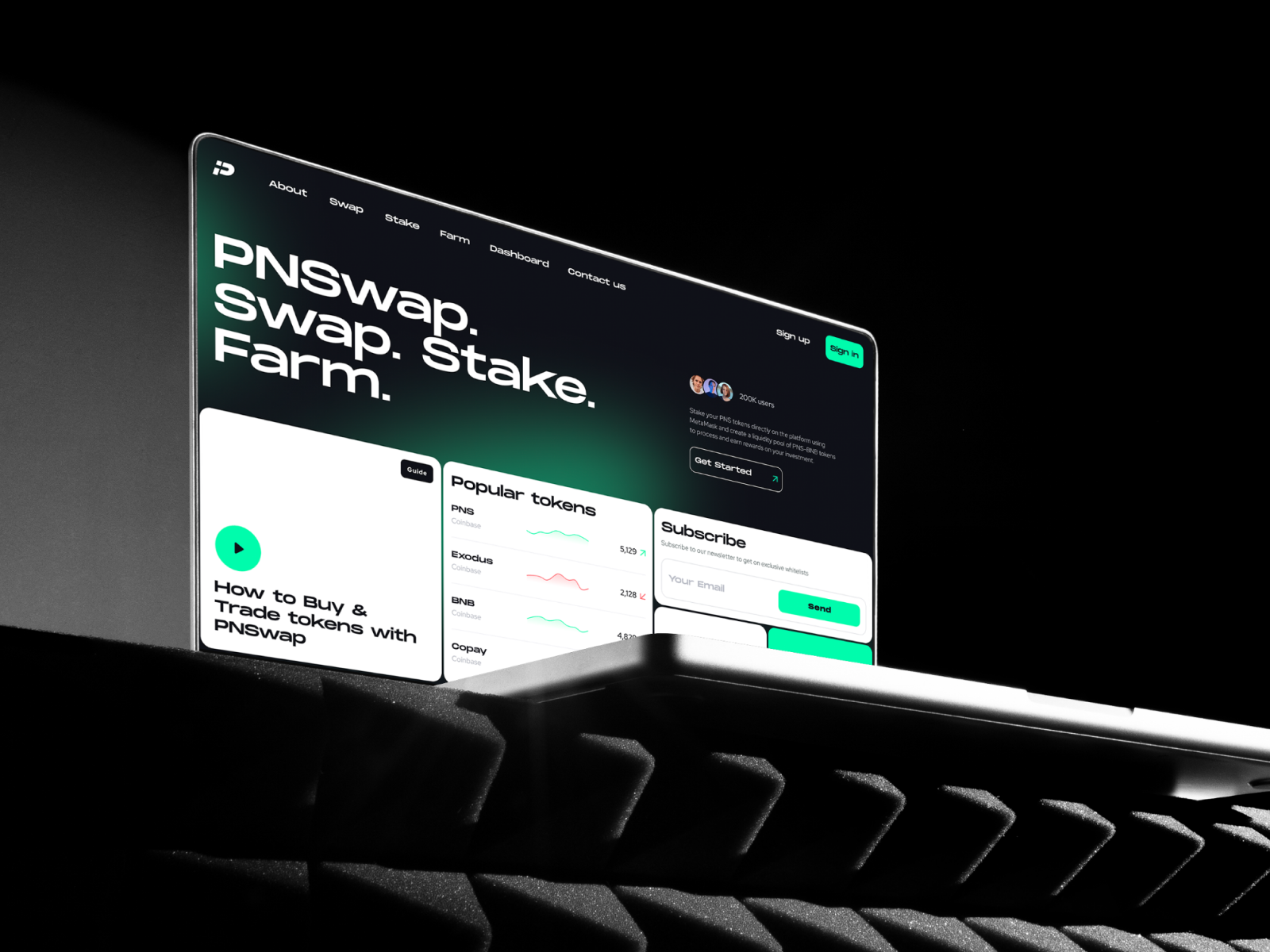 PNSwap - Swap, Stake, and Farming platform app blockchain crypto crypto exchange platform design exchange platform farm phenomenon product product design stake swap ui ui design uxui web web app web3 webapp webdesign