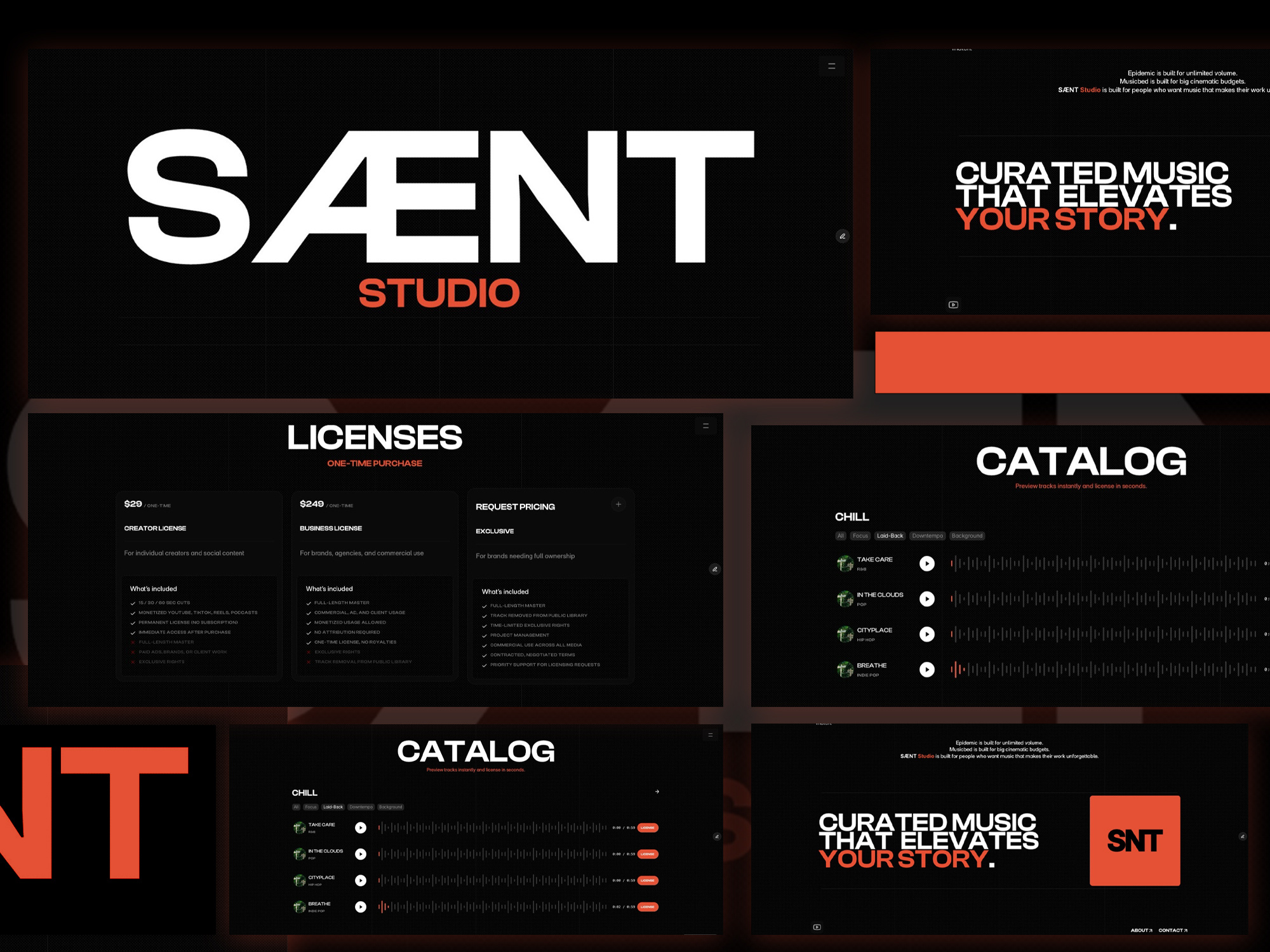 Music Catalog & Licensing Dashboard UI branding darkui delcoit graphic design minimalism motion graphics musiclicensing ui ux