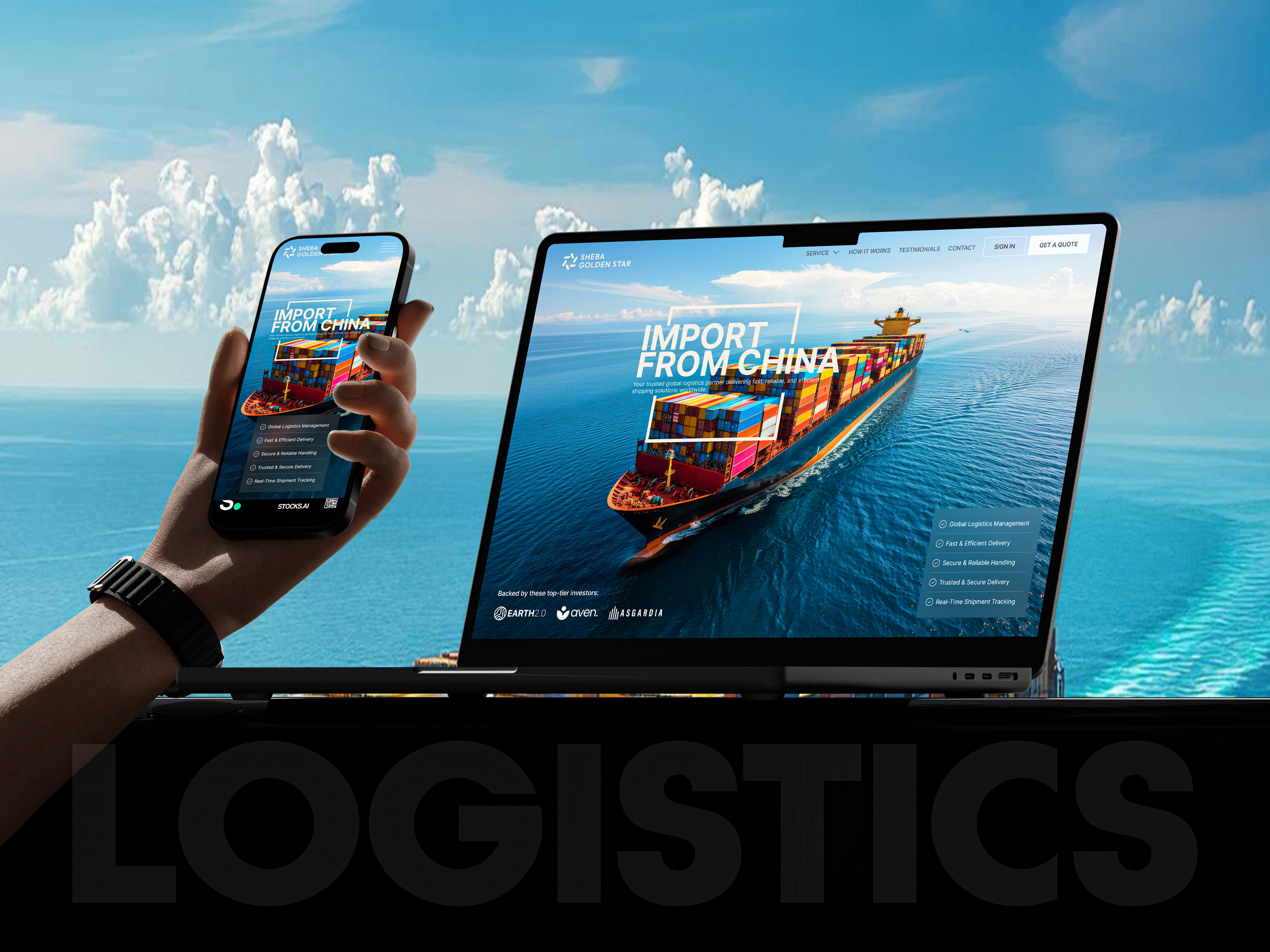 Logistics, shipping website UI/UX design landing page design logistics website modern website samero shipping website transport website ui ui design website website design