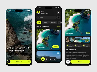 AI Travel Mobile App Design UI/UX app design best app design booking app booking ticket card ui design trend flight home screen mobile app mobile app design modern app ui modern ui search ticket tourism train travel app travel booking web