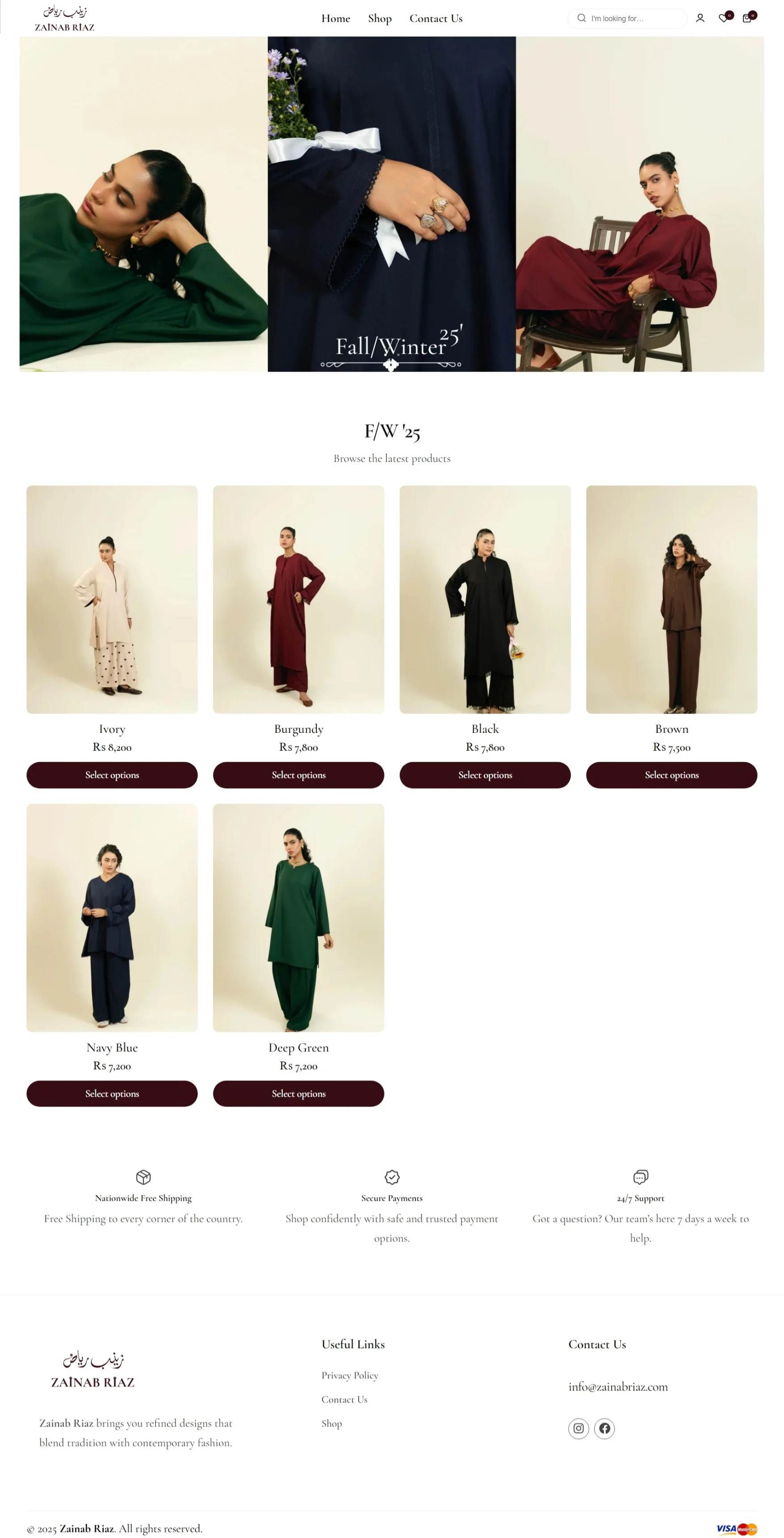 Zainab Riaz ecommerce webdesign woocommerce wordpress