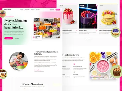 Sweet Layers Bakery - Landing page designed in figma figma figma ui figma website graphic design landing page ui ui ux