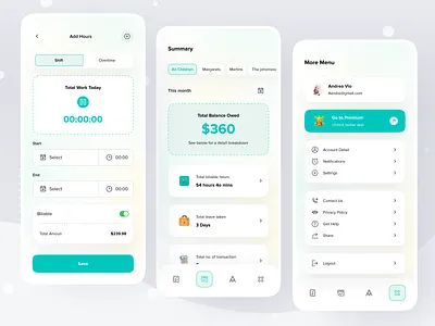 Nanny Tracker App admin babysitter caregiver childcare expenses family household management mileage nanny parent payment payroll productivity records salary timesheet tracking