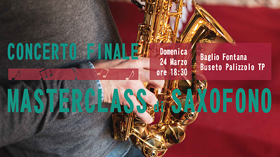 Locandina - Masterclass ads advertisement banner design graphic design invitation card locandina masterclass saxofono social media post vector