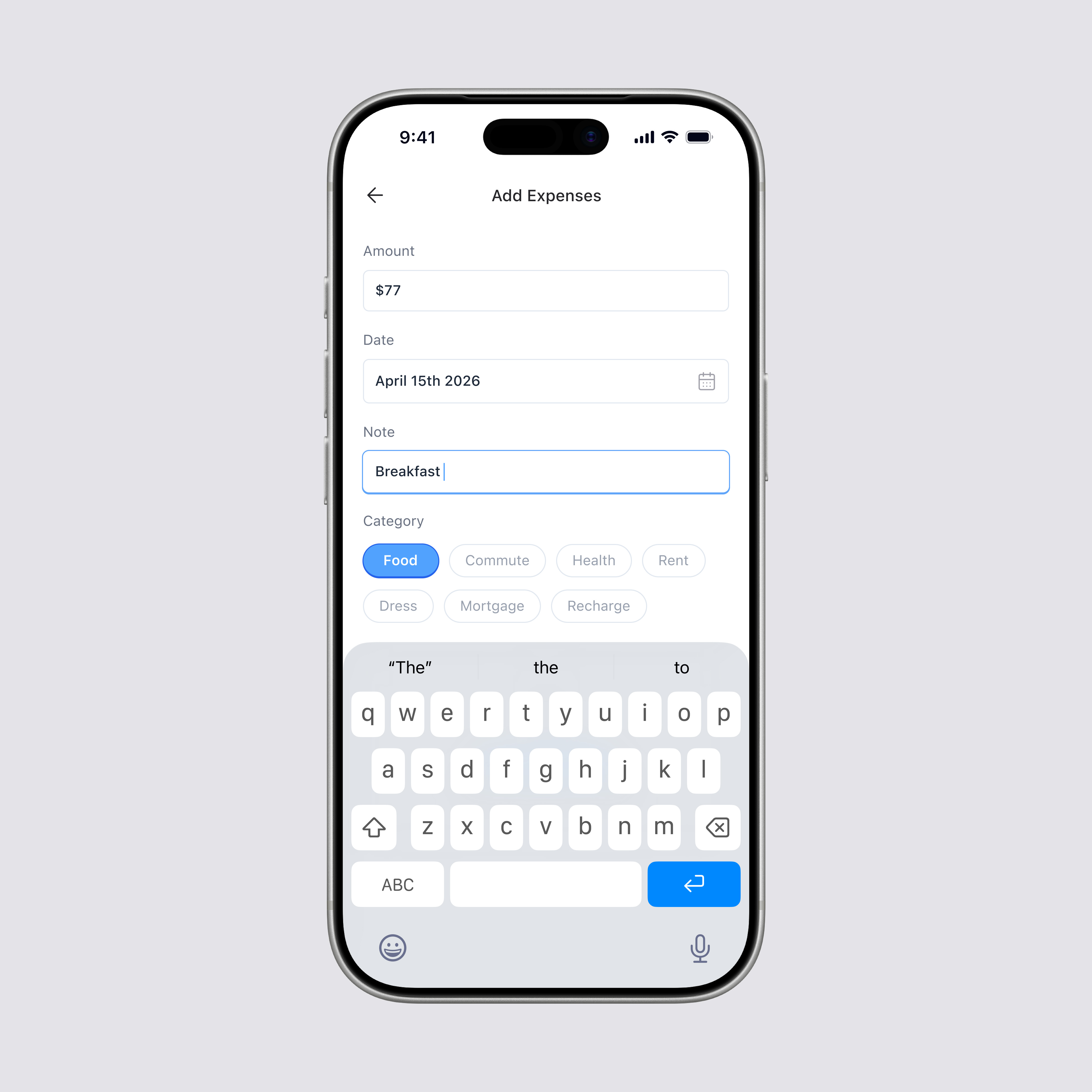 Add Expenses add add expenses application budget expense expense tracker figma ux