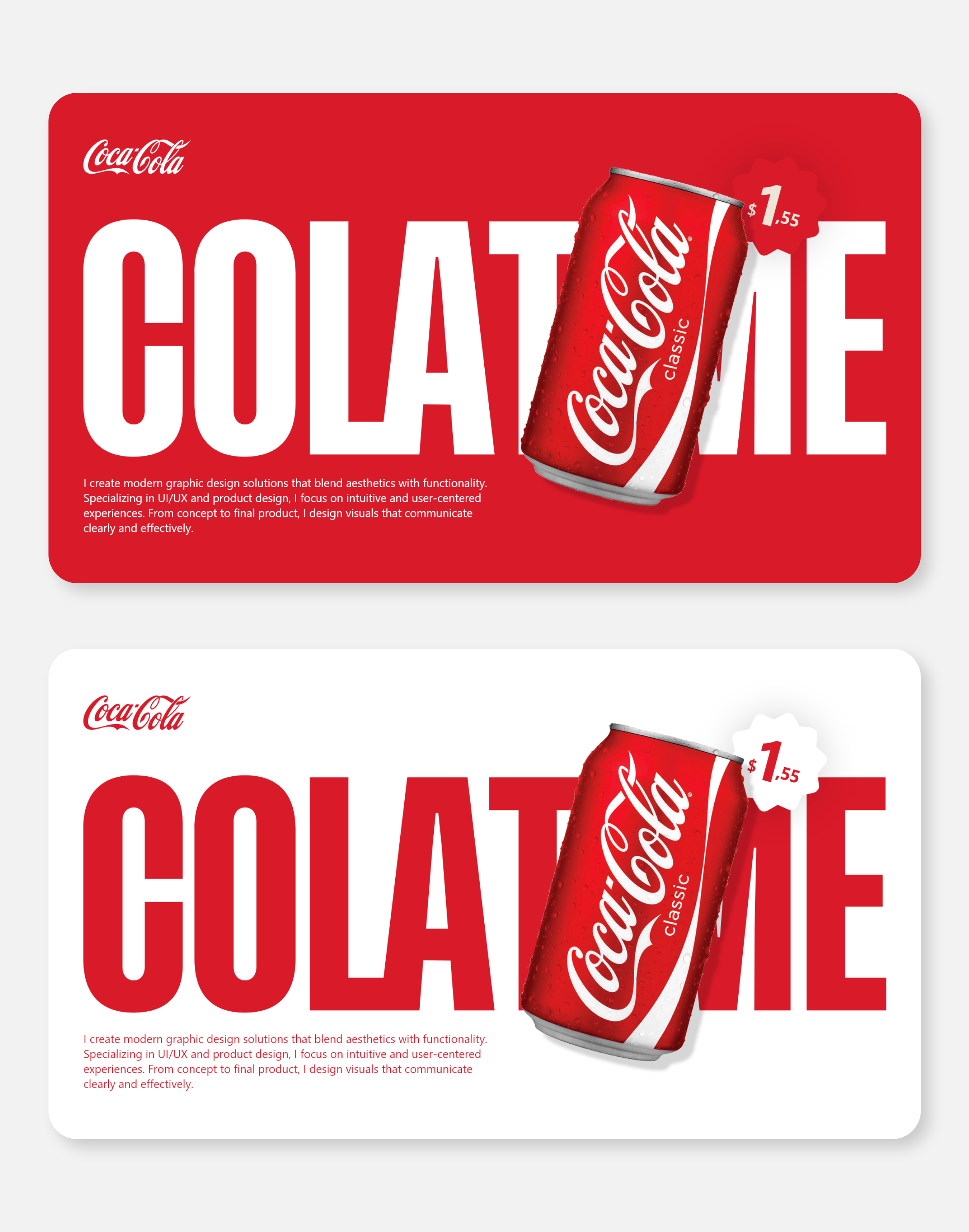 Coca Cola website page design