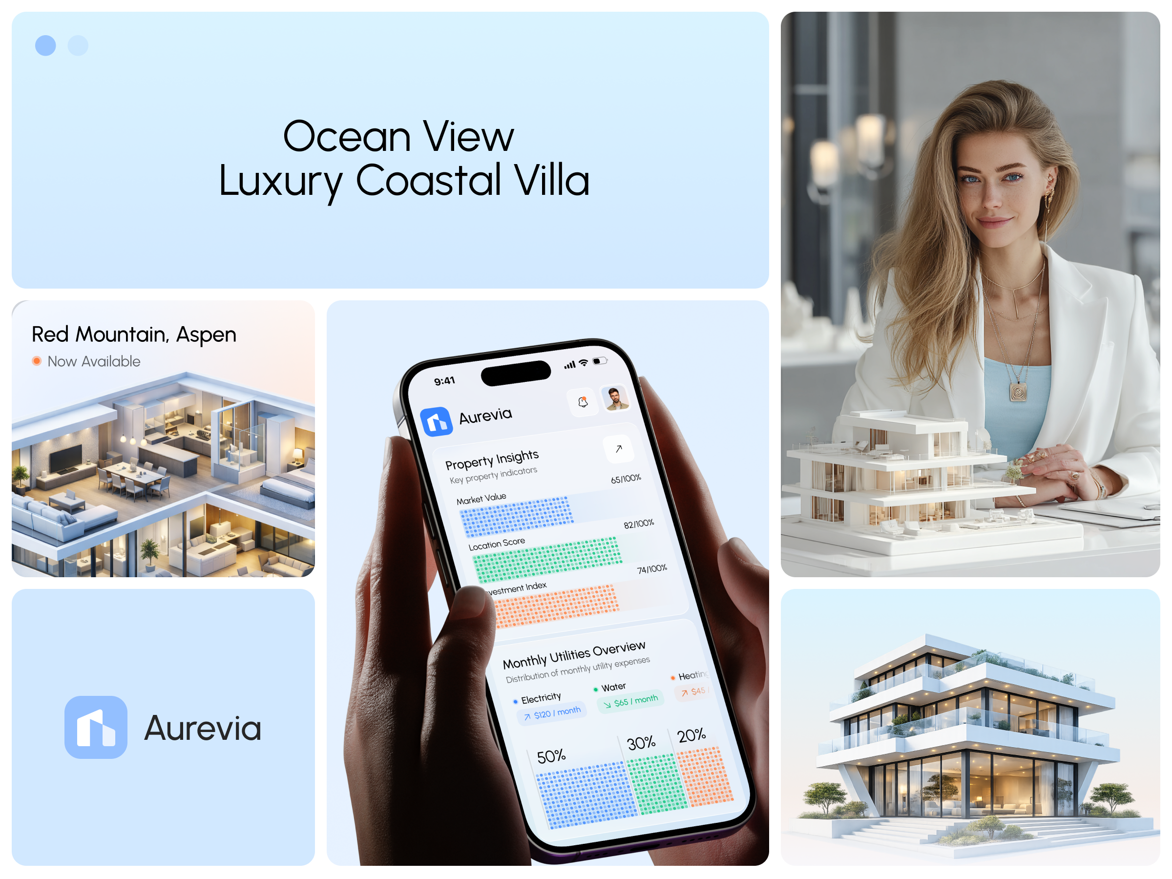 Aurevia | Luxury Coastal Real Estate & Smart Investment Ecosyste agent platform uiux architecture uiux b2b saas application housing app investment dashboard uiux luxury real estate app property finder app property management app proptech uiux real estate app real estate application real estate dashboard real estate tech real estate uiux