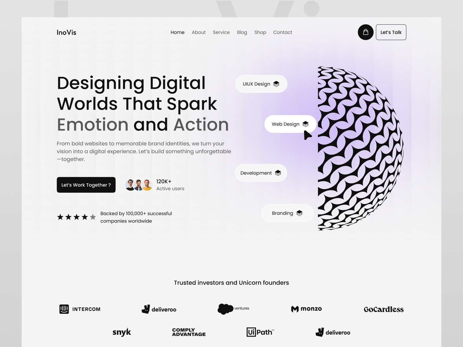 Example of InoVis - Webflow Agency Template