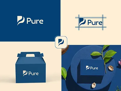 Pure logo design, branding, P letter logo. brand branding creative design graphic design illustration logo logodesign logomaker logotype pletterlogo ui ux