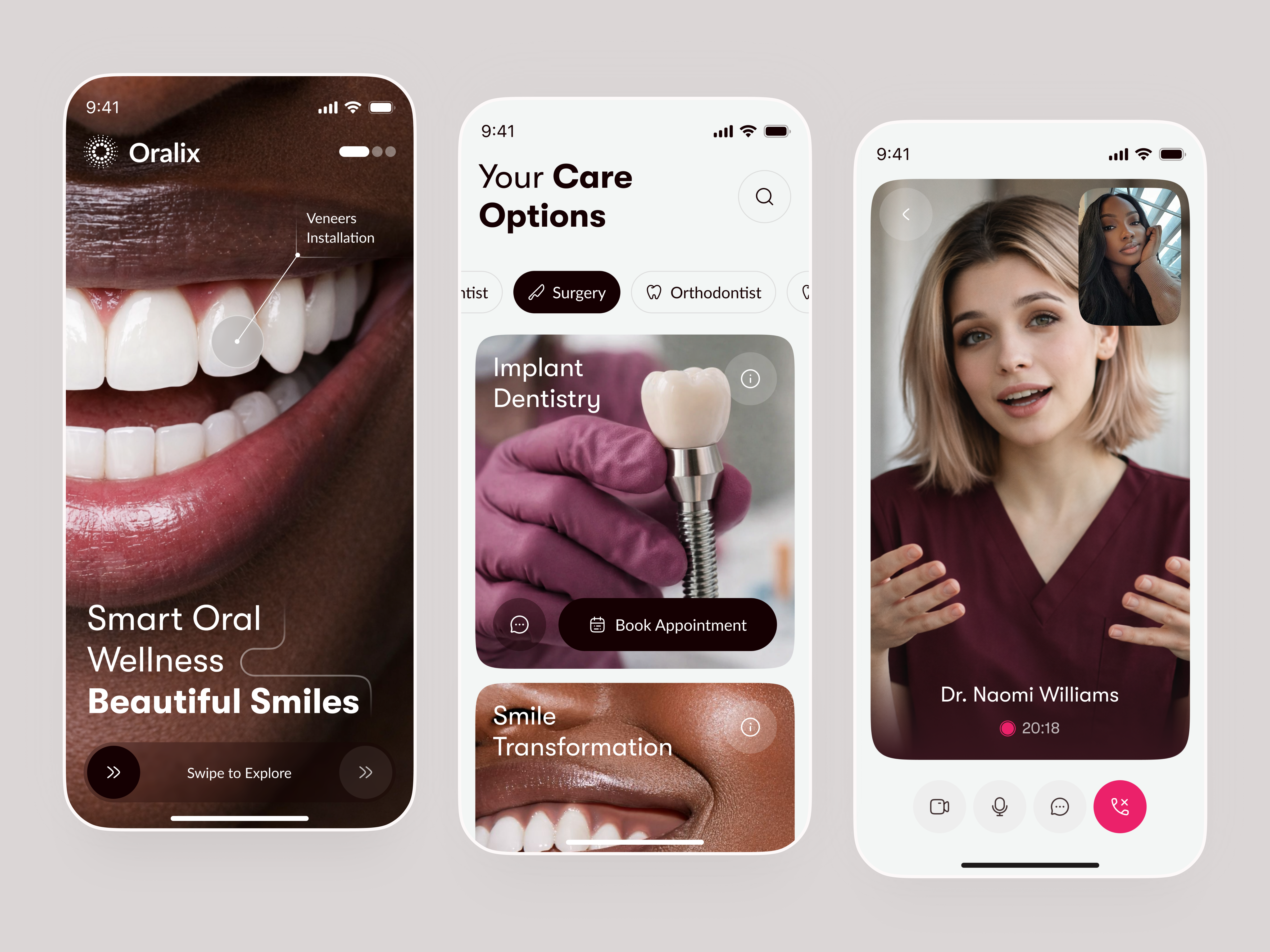 Dental Care Mobile App UI/UX Design Concept app design appointment dental app dental care dentist design doctor booking health tracking healthcare app medical app mobile mobile app mobile app design mobile ui telemedicine uiux user interface web wellness app