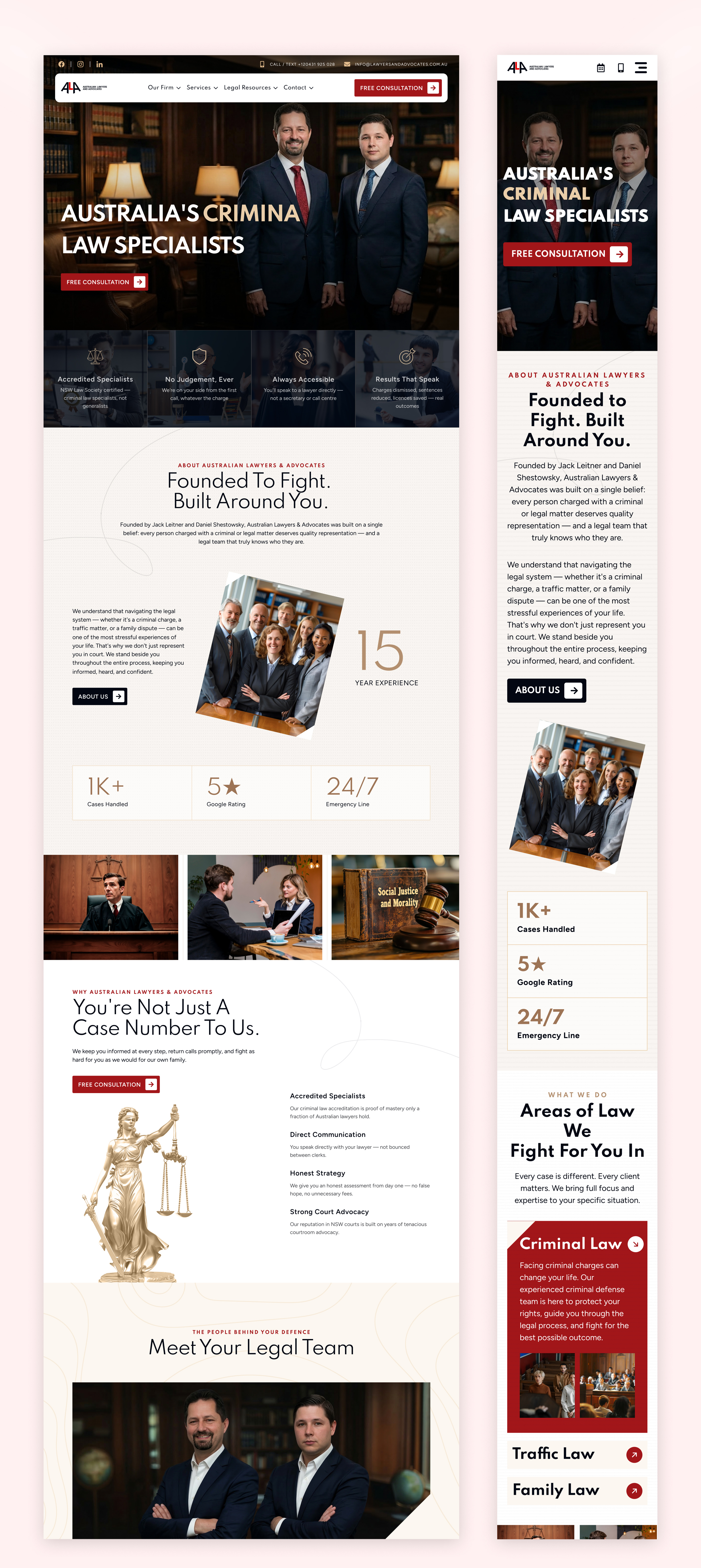 Australian Criminal Law Firm Website UI/UX Design by Waa Techdigital on ...