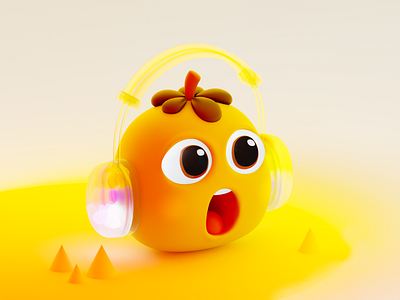 Tasty melody 3d 3d art blender cute design emoji illustration