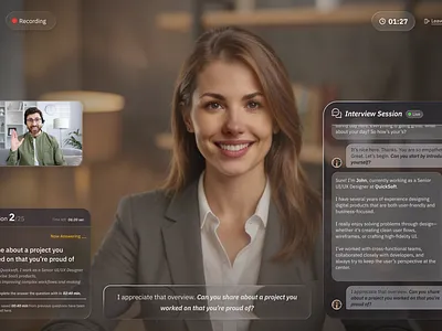 Lynk — AI Interview That Feels Human 🔍 ai aidesign aiux artificialintelligence candidateexperience glassmorphism hiring hrtech interview modernui productdesign recruitment saas startup uidesign uxdesign videointerview