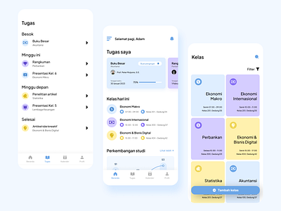 Campus App Exploration app blue campus concept learning school ui uiux userinterfacedesign