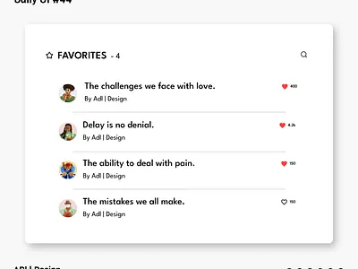 Favorites Daily UI #0044 3d animation app branding dailyui design graphic design illustration logo motion graphics ui ux vector