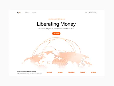 Hero design for N3XT clean crypto design finance fintech hero minimal modern ui ux web design website design
