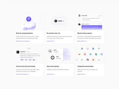 Bento visuals for Lightdash bento clean design illustration minimal modern ui ux website website design