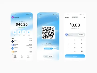 Crypto app concept clean crypto design finance fintech minimal mobile app modern ui ux