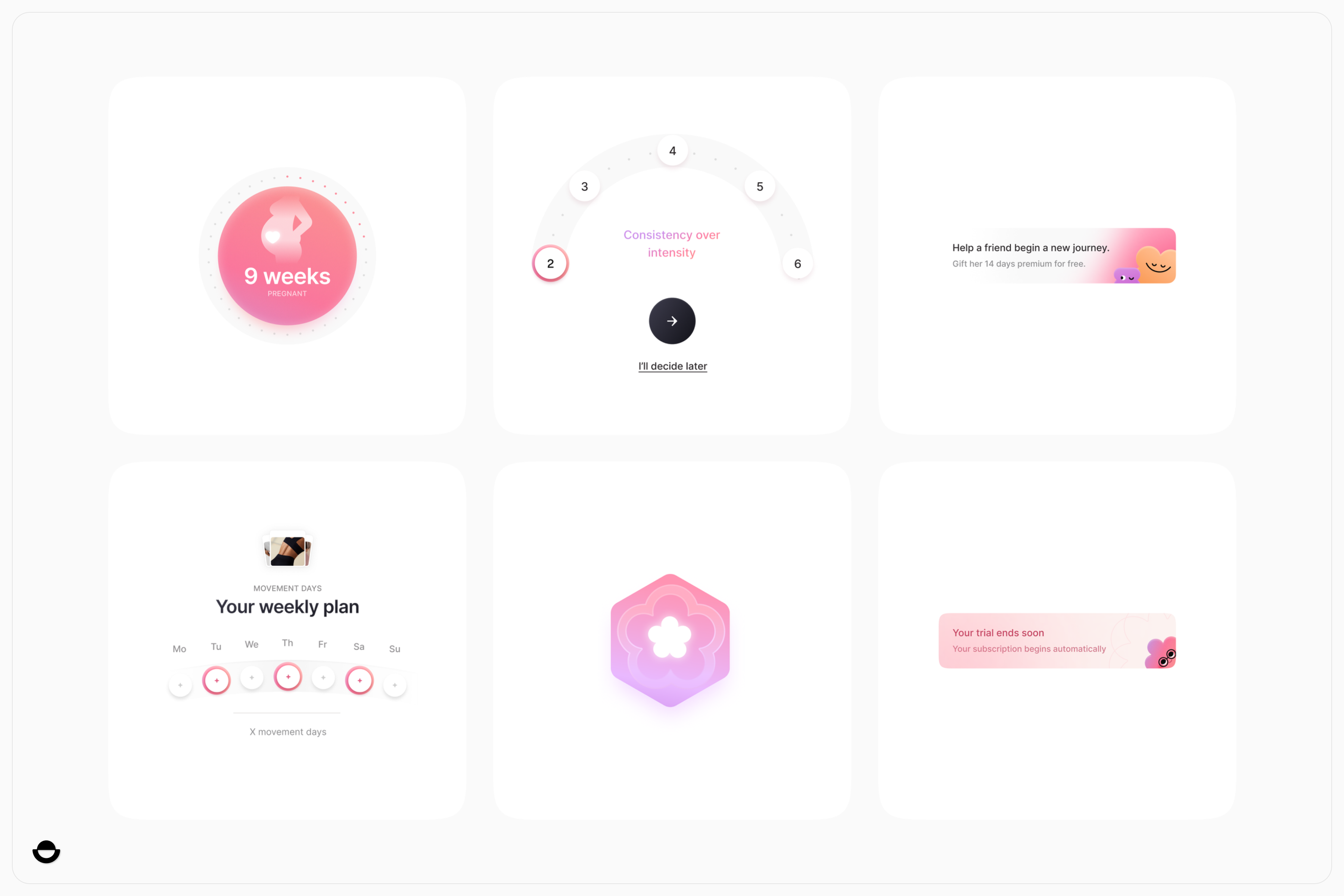 Fitness app components design fitness fitness app minimal modern ui ux