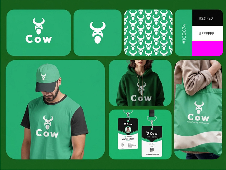Cow Logo , Minimal & modern Logo Design by Mehrin Megh on Dribbble