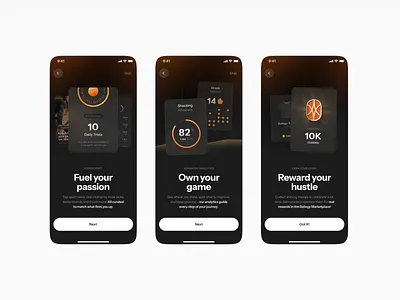 Ballogy intro screens app clean design minimal mobile app modern onboarding ui ux